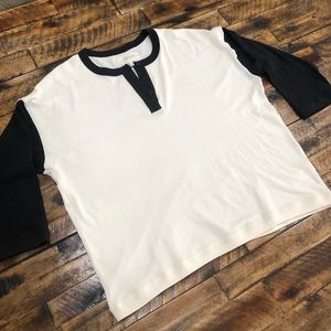 The Great The Colorblocked Shrunken Henley Size 1